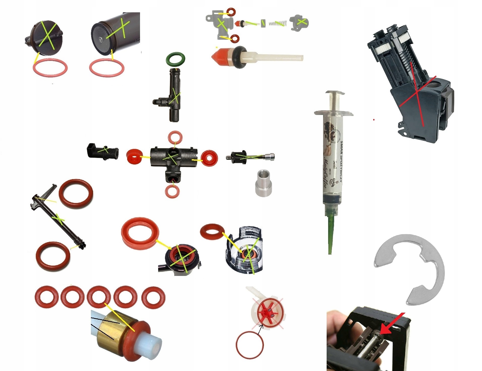 Zestaw Naprawczy Uszczelek do ekspresu JURA C,E,F,Z,J EAN (GTIN) 7610917135615