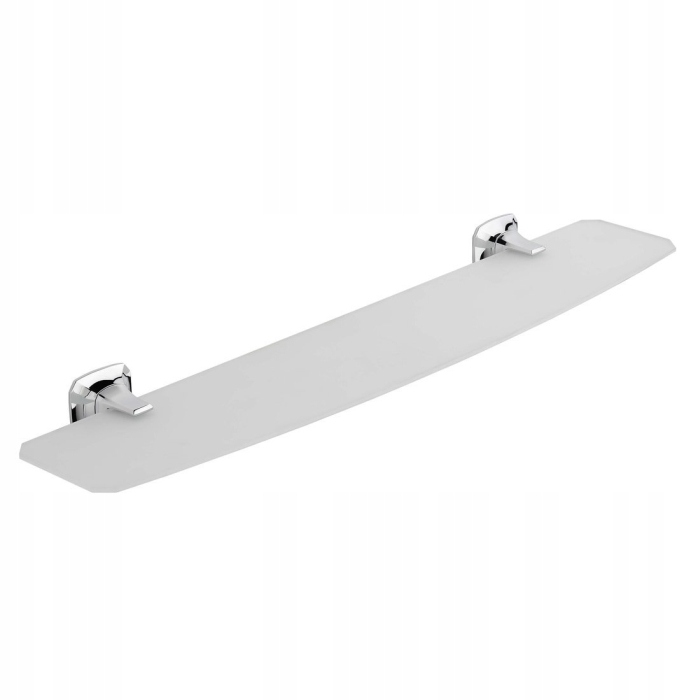 Metaform Aida polička 560x125 mm chróm/mliečne sklo