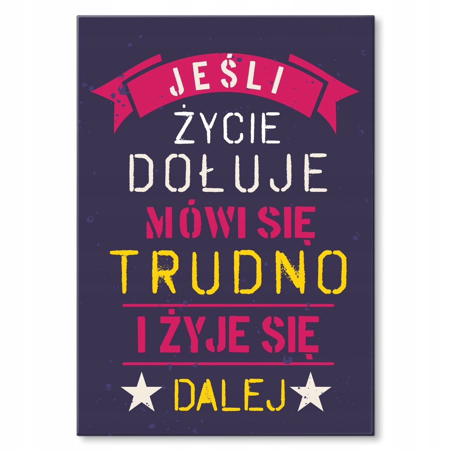 Kovový plakát, pokud život zkresluje Dárek 42 x 59 cm
