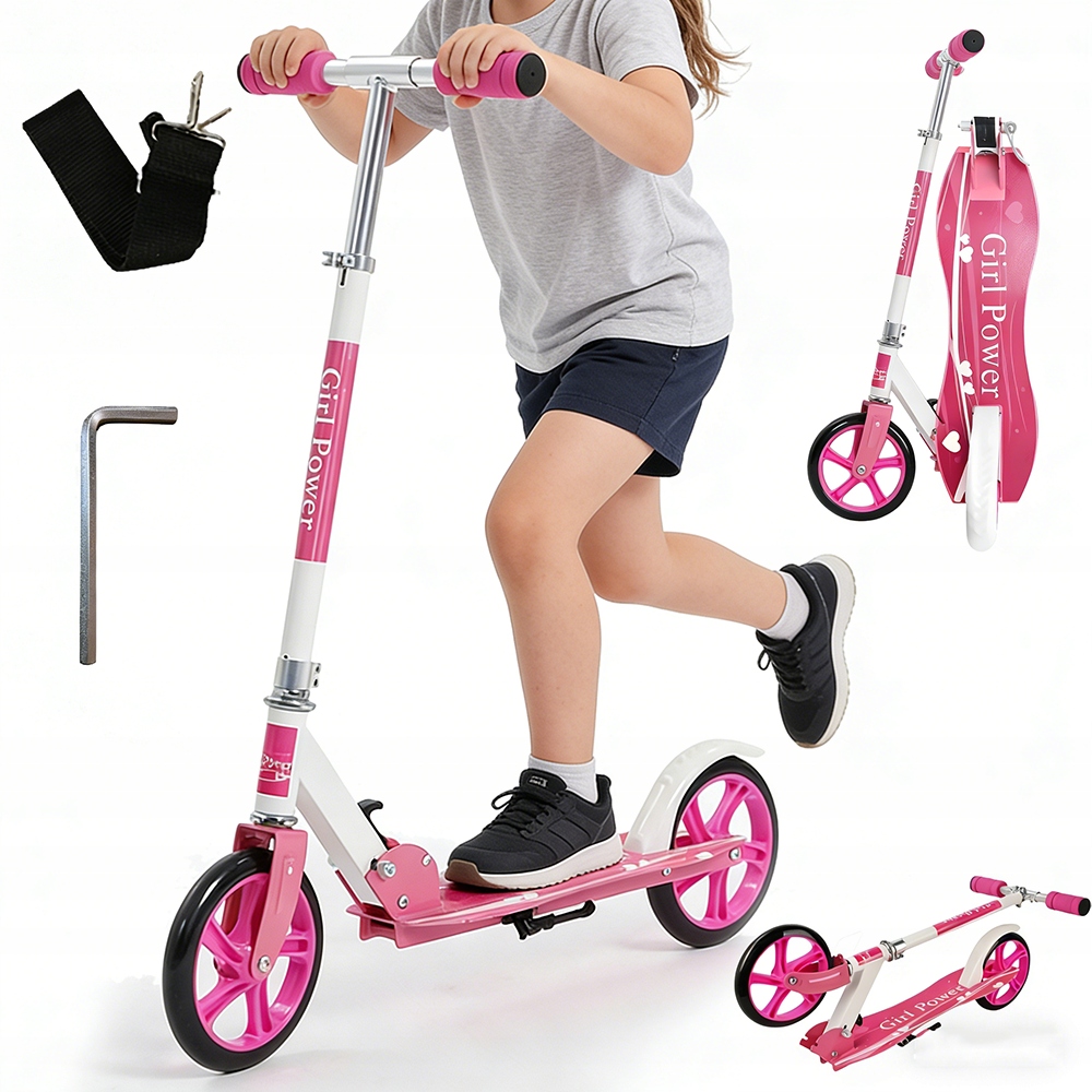 Hulajnoga Dwukołowa Dla Dzieci Hamulec Nożny Ergonomiczna Outdoor 80KG