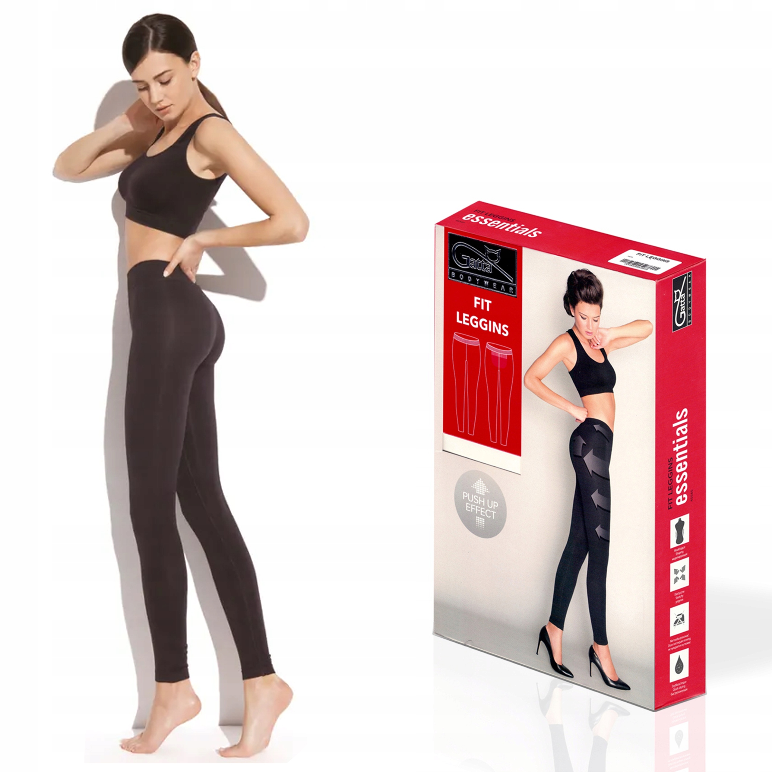 

Push up modelujące Fit Legginsy Gatta, czarne, S