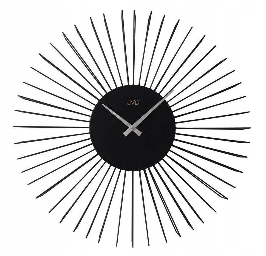 Efektné Veľké Čierne Nástenné Hodiny Jvd Loft HJ104 57 cm