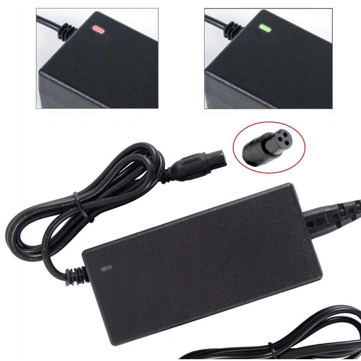 ŁADOWARKA DO DESKOROLKI ELEKTRYCZNEJ 42V 2A 9 MM Rozmiar uniwersalny