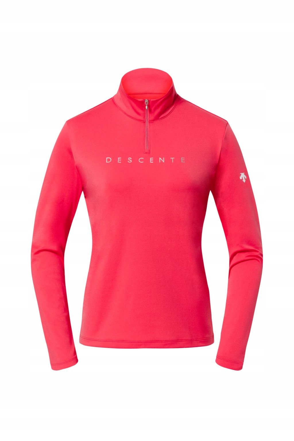 Dámský lyžařský golf Descente Chest růžová technická mikina 44