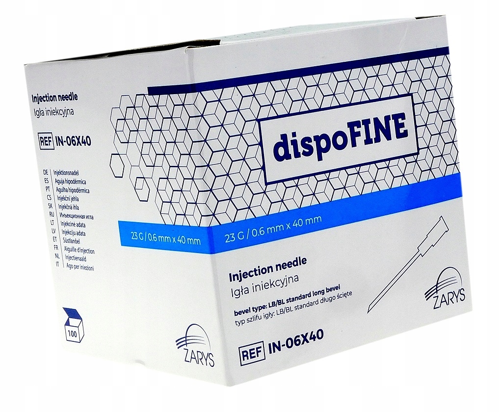 

Igła Iniekcyjna 0,6x40 dispoFINE 100 Sztuk