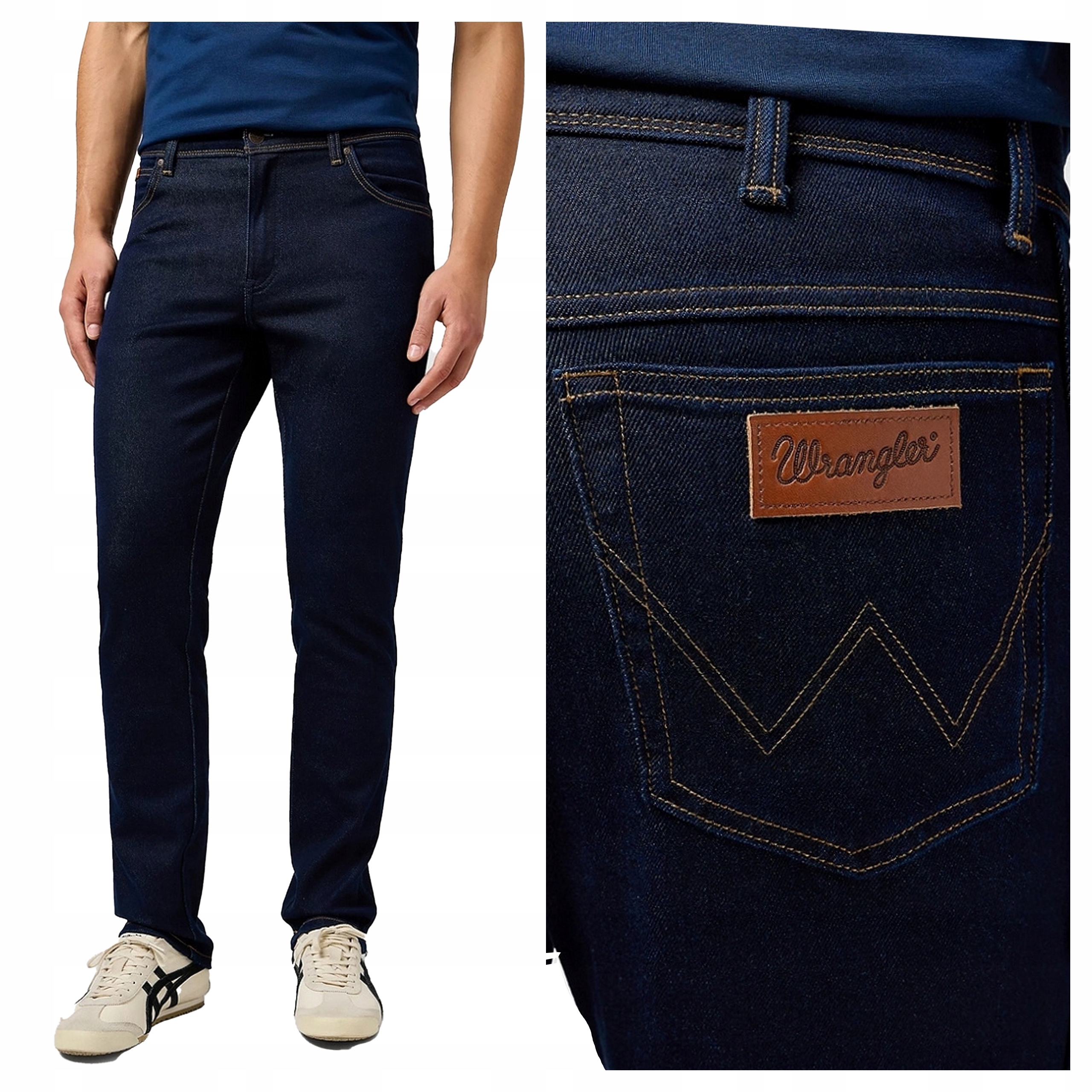 Wrangler Texas Slim pánské modré džíny Moonlight Rinse W33 L32