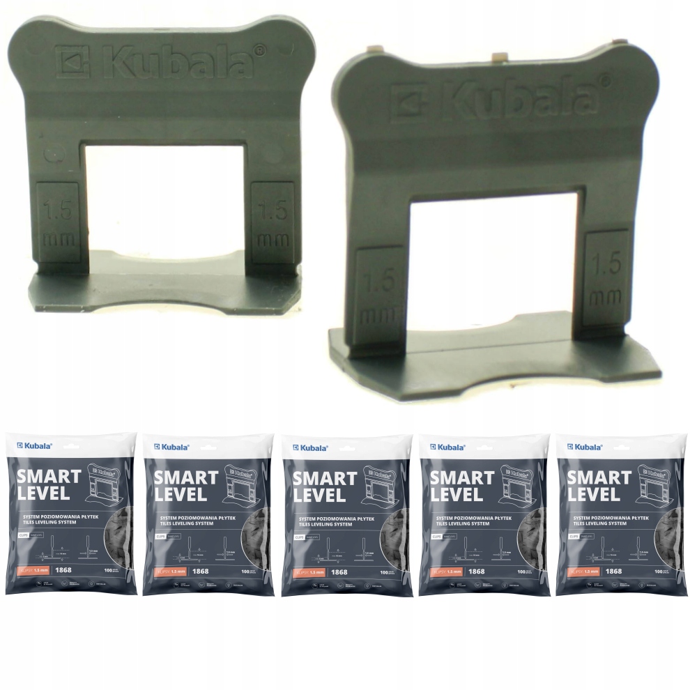 

Kubala System Poziomowania Klipsy 1,5mm 500 Sztuk