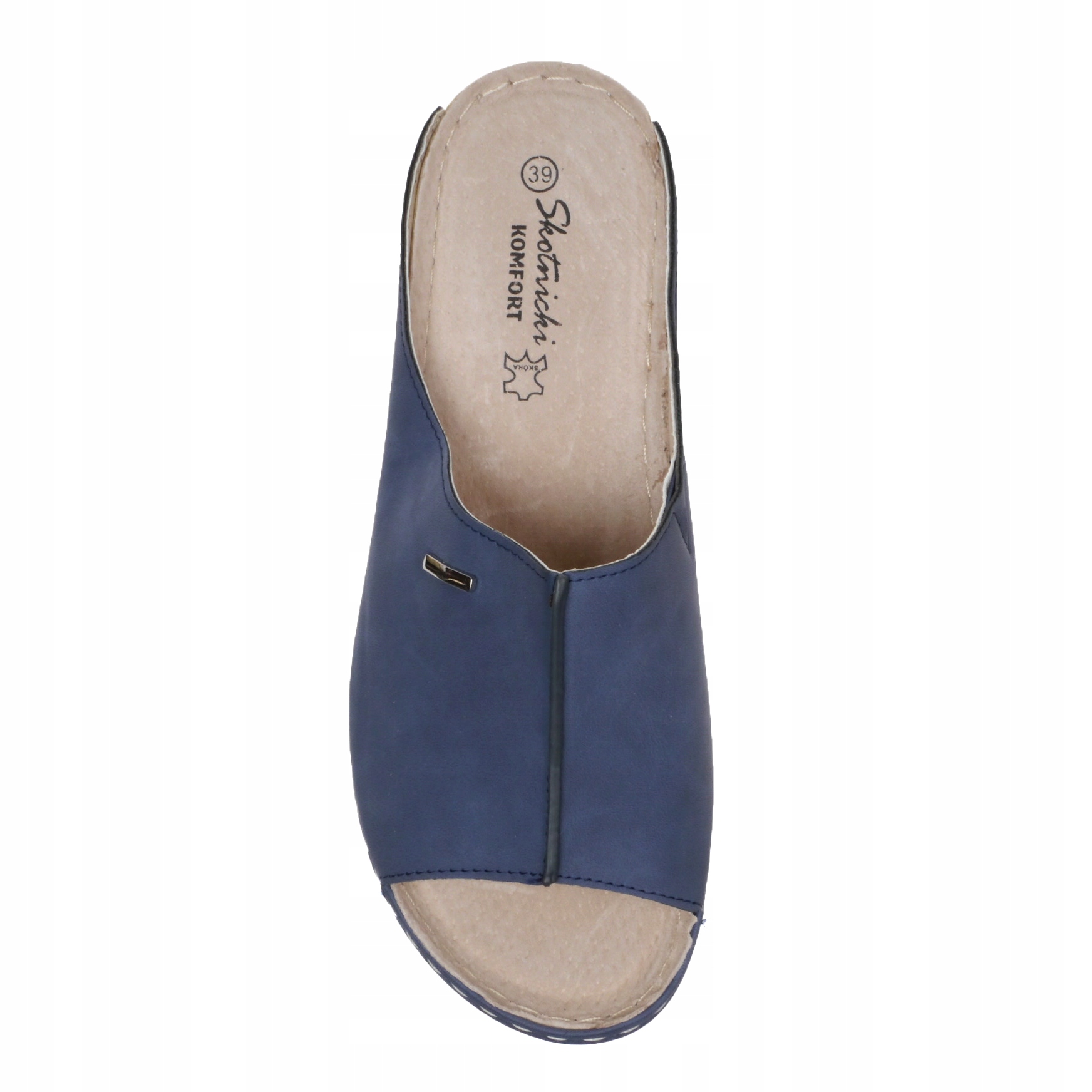 Klapki Damskie Skotnicki LEKKIE Wygodne wkł. SKÓRA Naturalna Marka inna