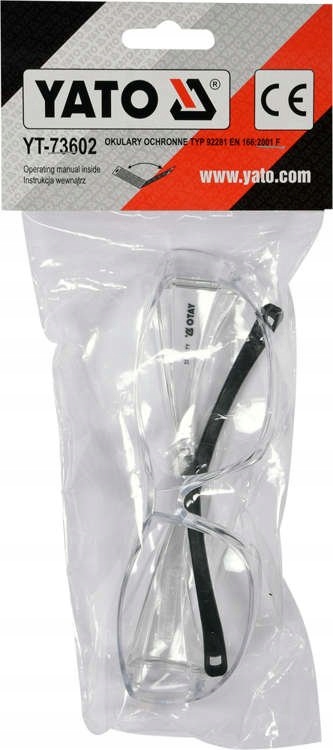 YATO OKULARY OCHRONNE TYPU FIT OVER BEZBARWNY POL Model YT-73602