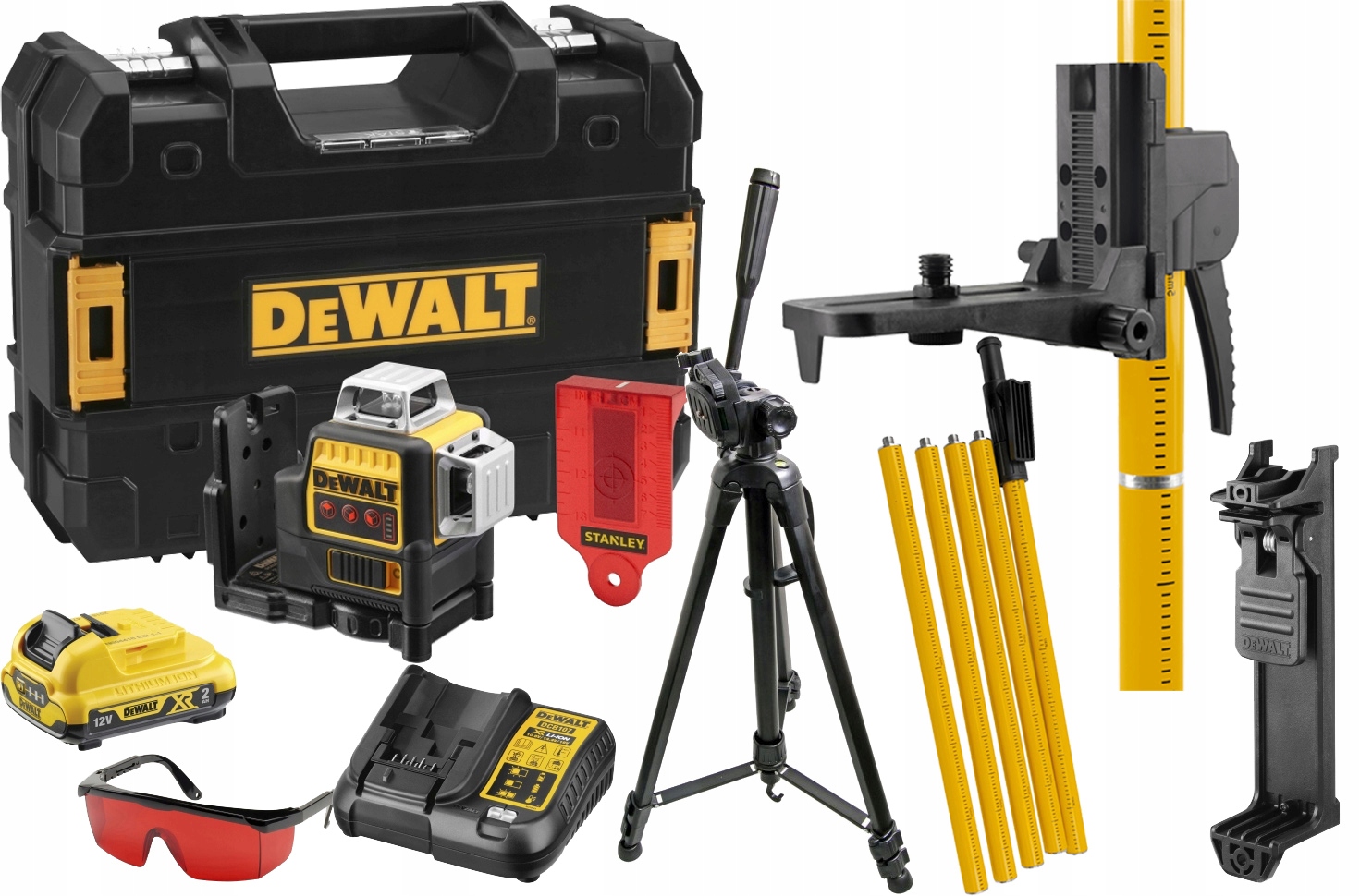 

Dewalt Laser krzyżowy 360 DCE089D1R Tyczka Statyw