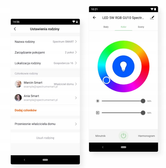 Inteligentna oprawa NYMPHEA 36W Wi-Fi SpectrumSMART Liczba punktów światła 1