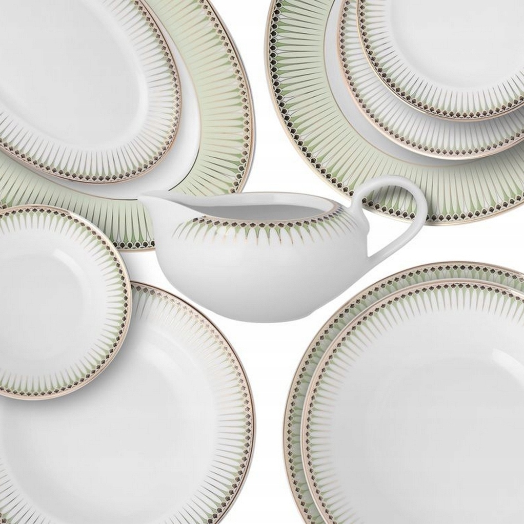 H115 Zestaw Obiadowy 12/44 Nimfa Yvonne Polska Porcelana Chodzież