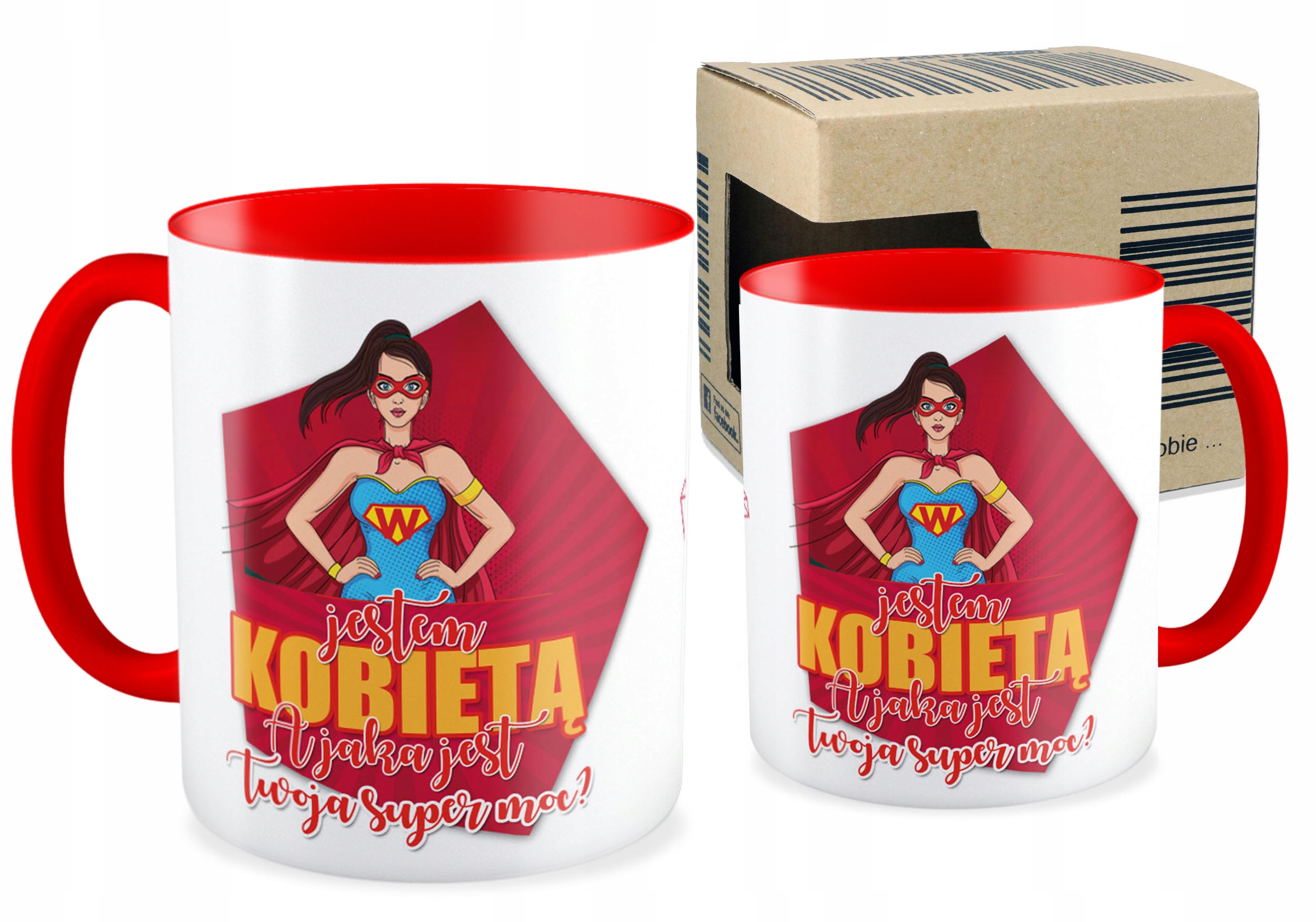 

Kubek czerwony prezent Dzień Kobiet Dziewczyna