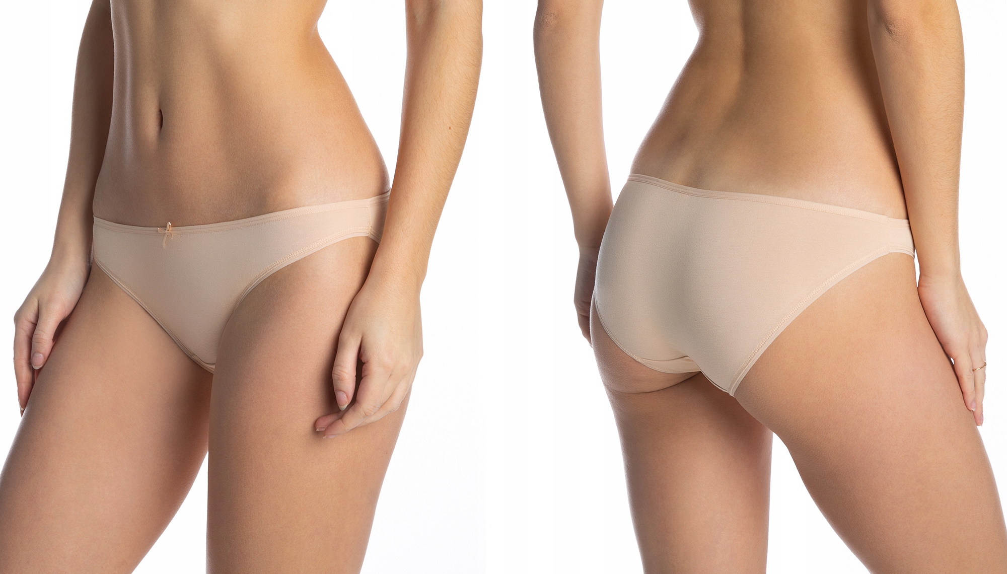 

Lama bawełniane figi basic beżowe 3-pak M 38