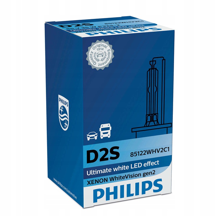 

Philips D2S White Vision gen2 Xenon Żarnik +120%