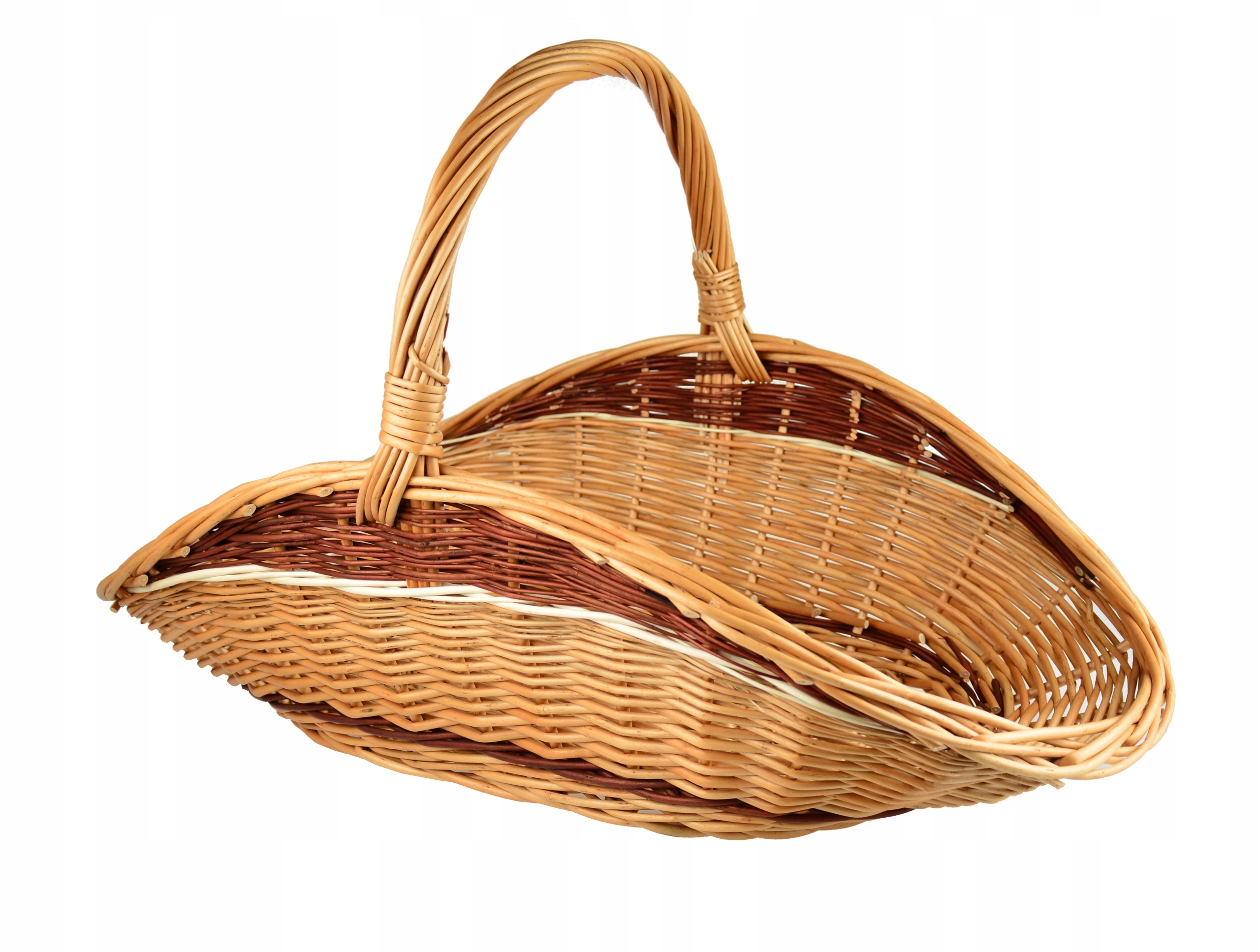 Wiklinowy KOSZ NA DREWNO koszyk do kominka XL 68cm