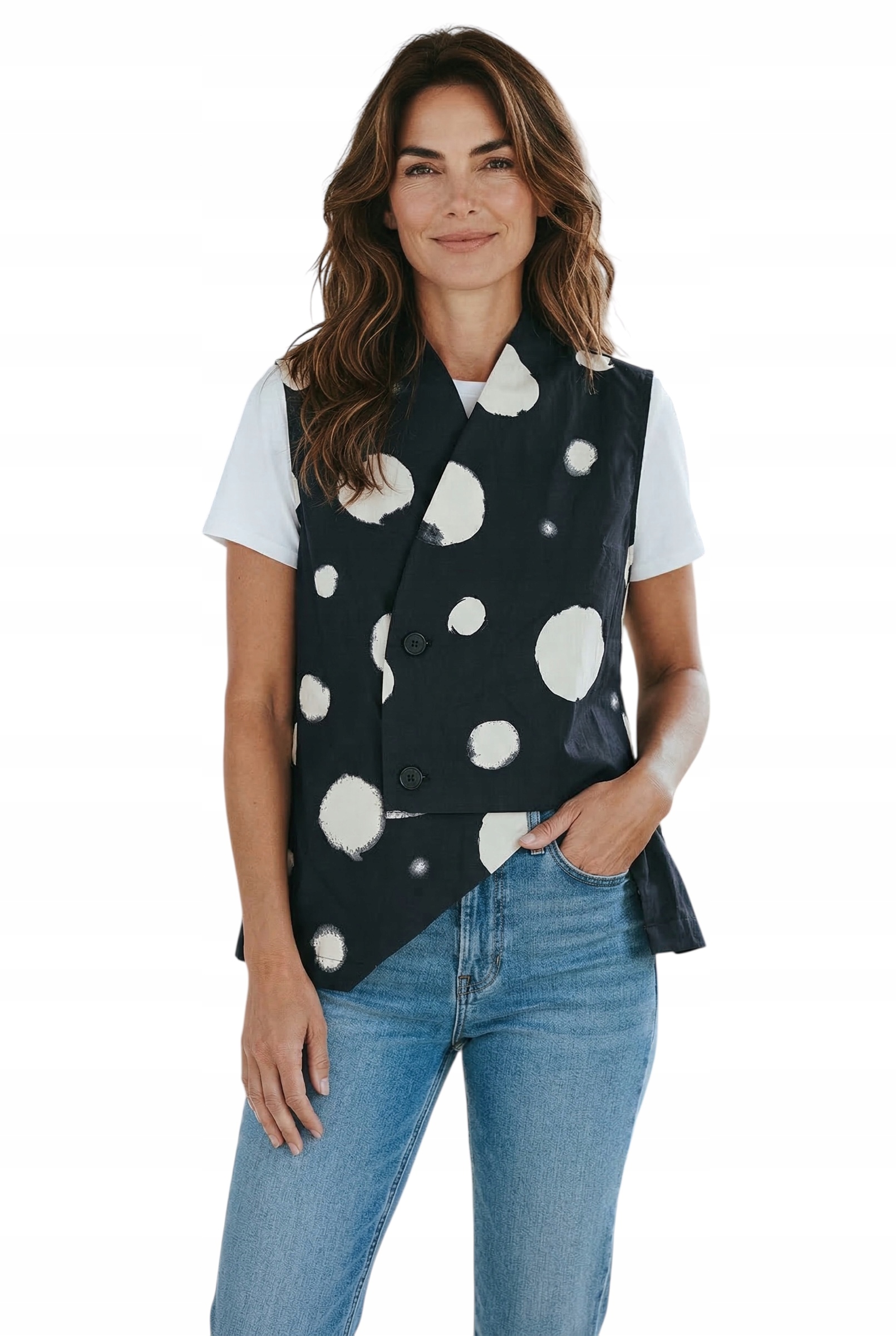 Dámská elegantní vesta Wendy Trendy móda Italská oversize Italy
