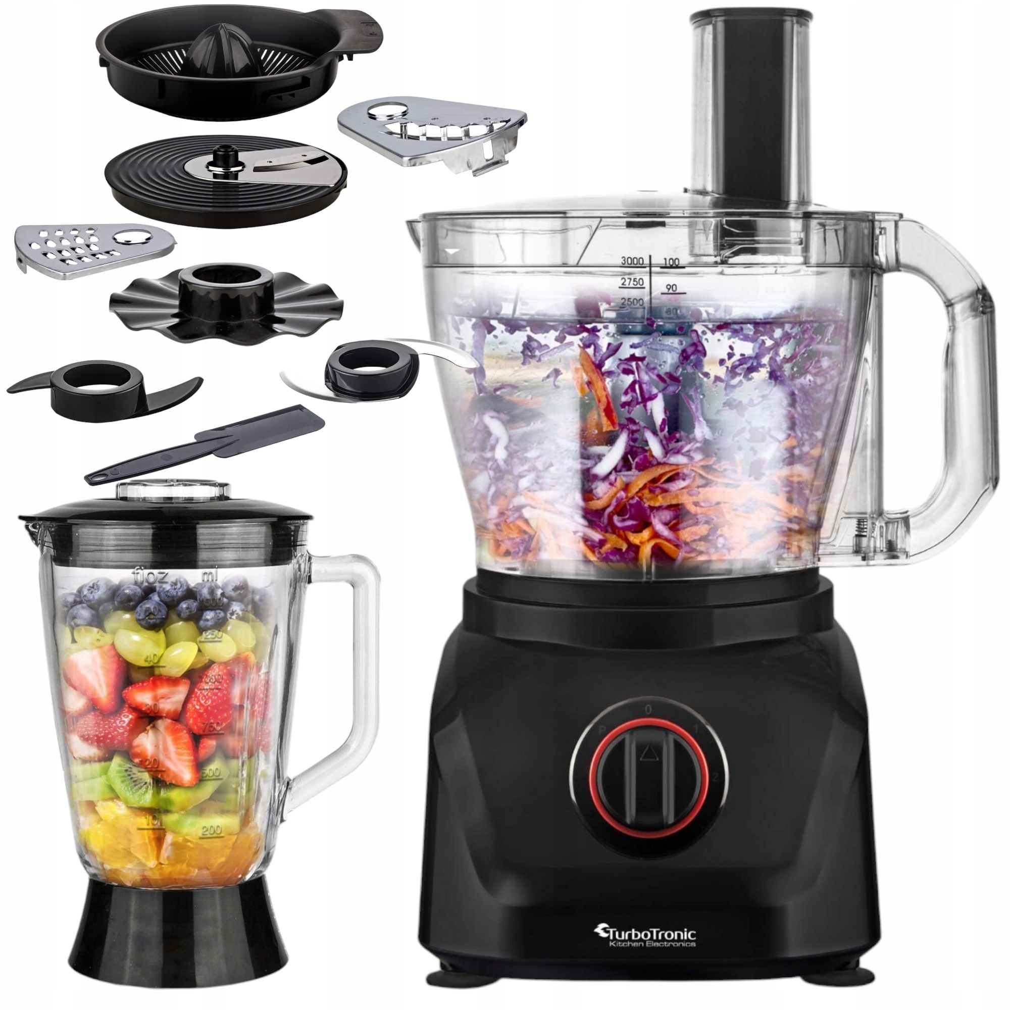 Blender mikser malakser wielofunkcyjny robot TurboTronic 1900w dwa naczynia