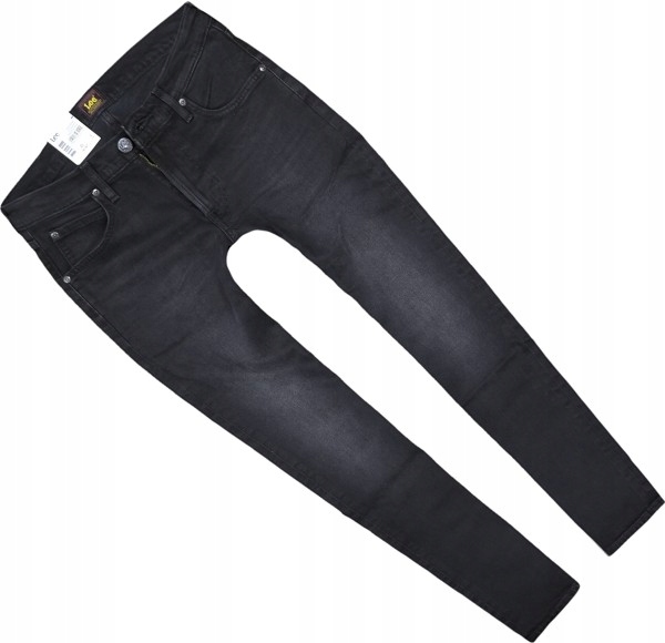 LEE LUKE PITCH BLACK jeansy rurki W30 L34