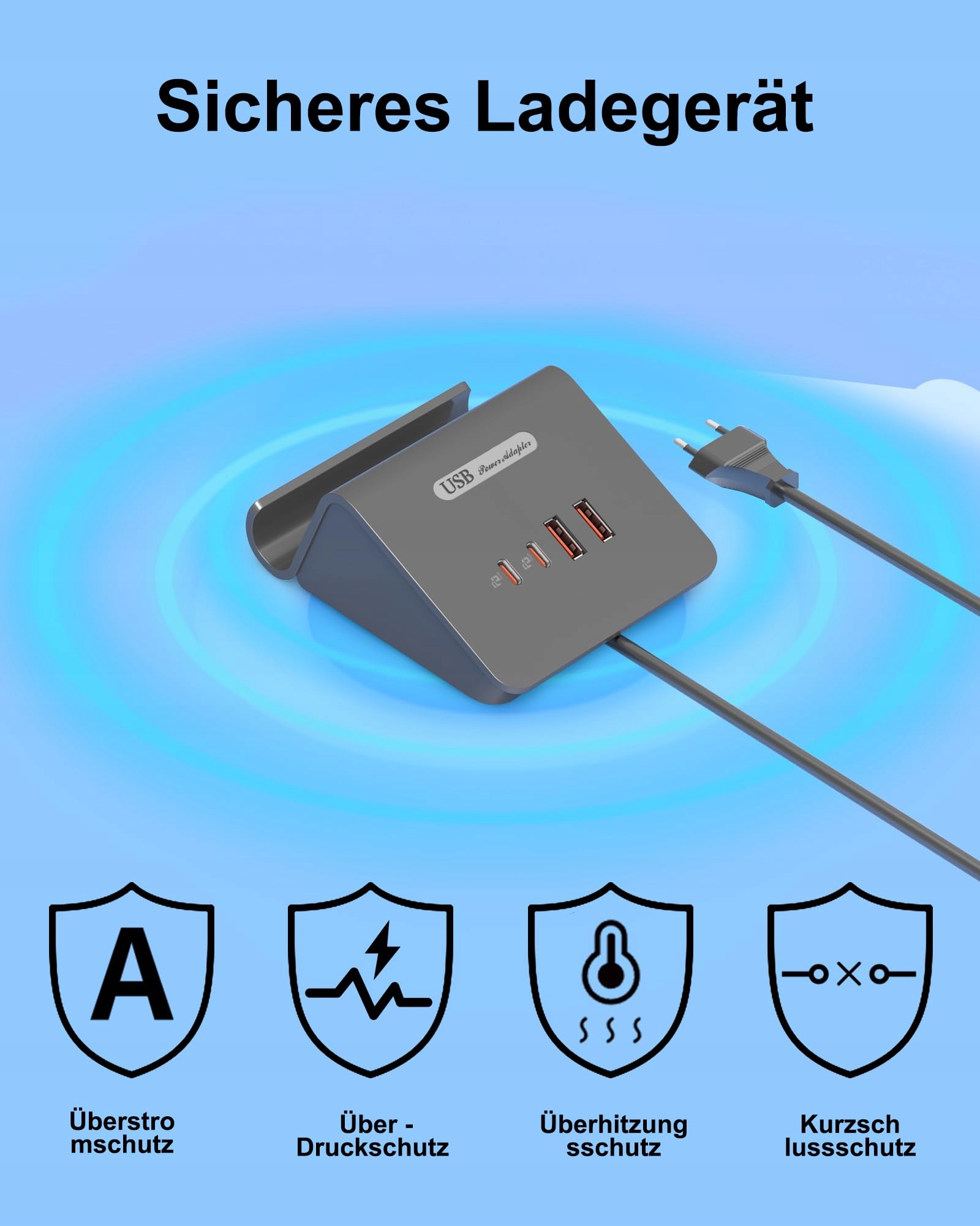 POANES Ładowarka USB C 25W Szybkie Ładowanie iPhone iPad Samsung Iwatch — miniatura 6
