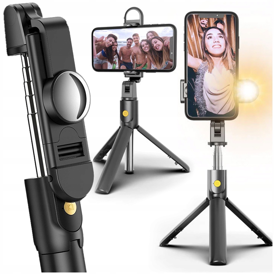 

Kijek Do Selfie Tripod Statyw Pilot Bluetooth Led