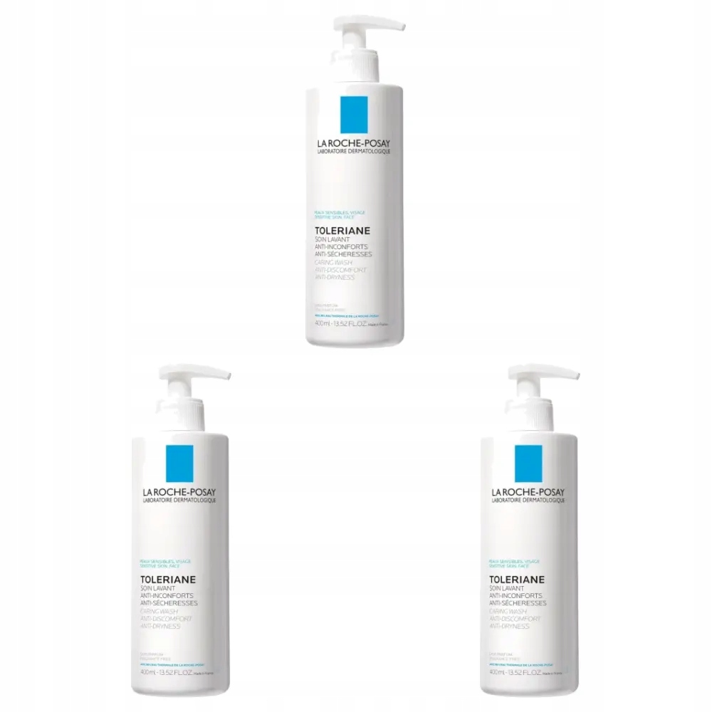 3x La Roche-Posay Toleriane Łagodna emulsja oczyszczająca, 400 ml