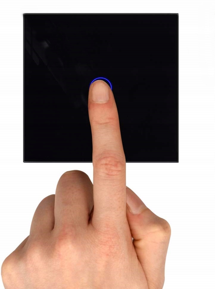 DOTYKOWY WŁĄCZNIK ŚWIATŁA POJEDYNCZY LED SZKŁO Seria Q-touch