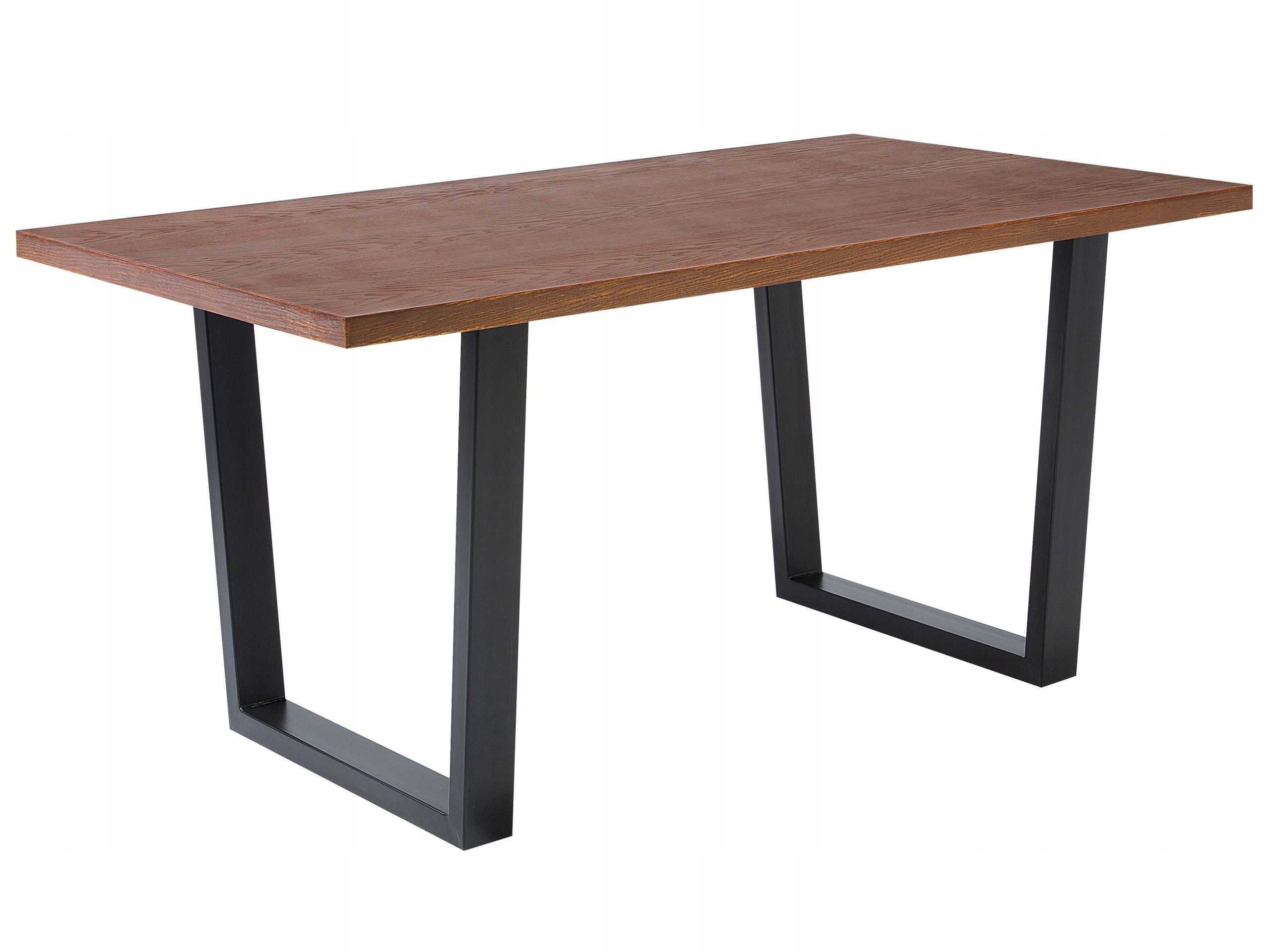 Stół do jadalni 160x90 czarny ciemne drewno