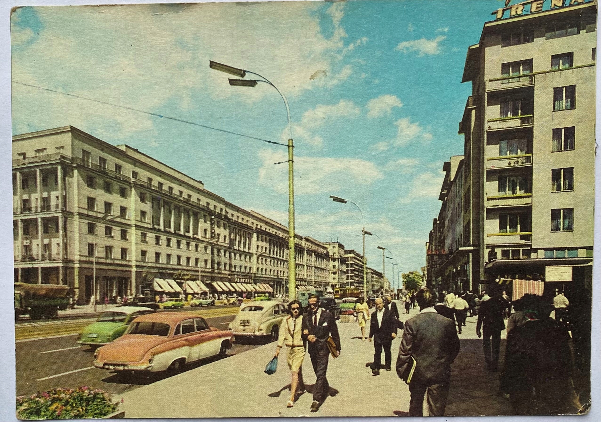 pocztówka WARSZAWA Aleje Jerozolimskie PRL