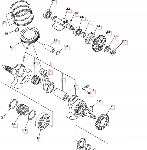 1S31160310 - Поршневі Кільця Yamaha Grizzly Kodiak 700 ccm