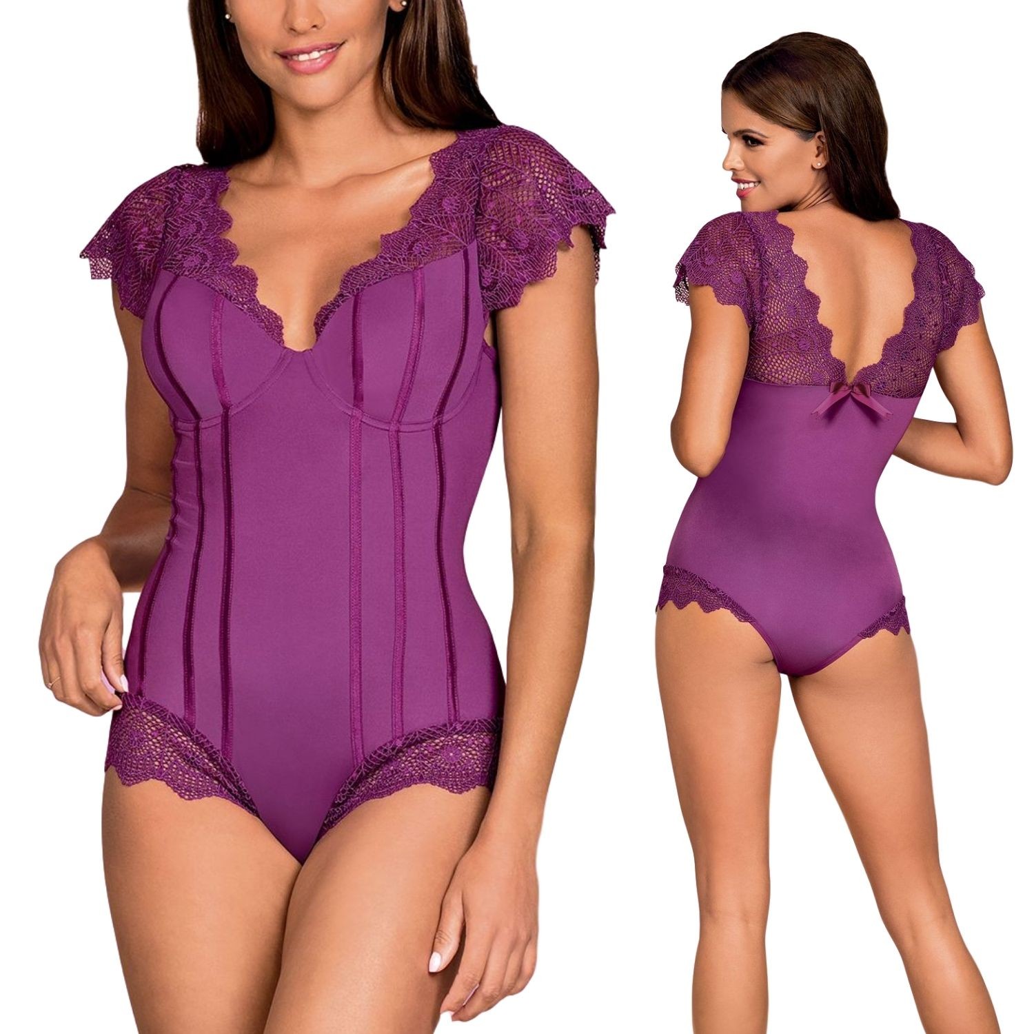 

Moketta body fioletowe erotyczne L/XL Obsessive