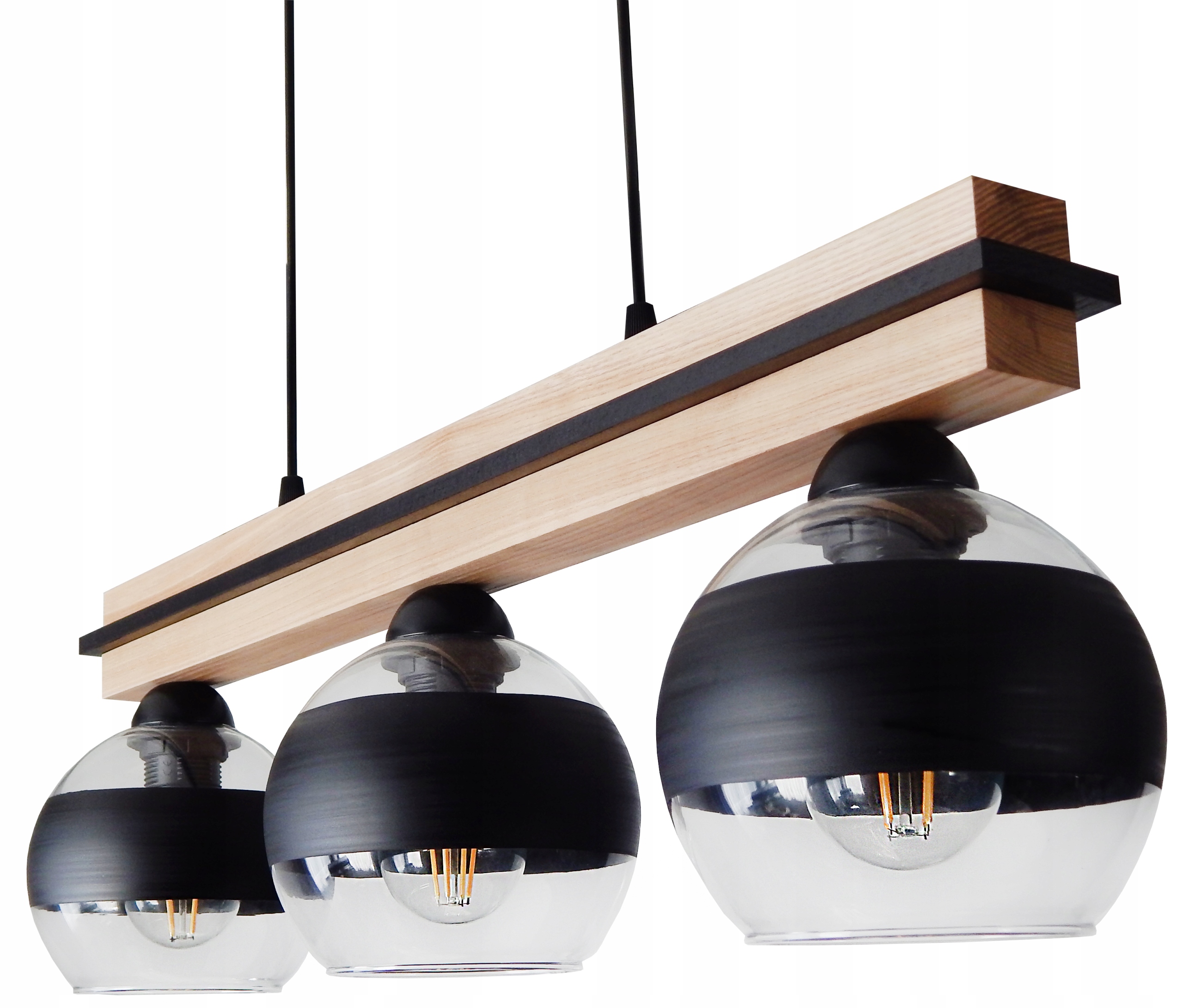 Moderná Drevená Závesná Lampa Luster Stropné Svietidlo Do Obývačky Nad Stôl Led