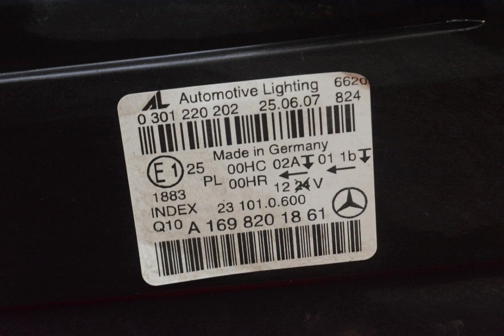REFLEKTOR right light front lens EU A1698201861 MERCEDES B-KLASA W245