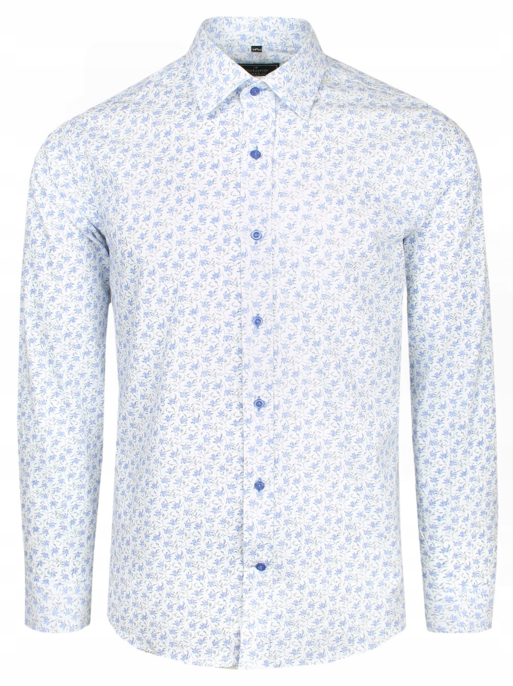 Bílo-modrá vizitková košile 46/182-188