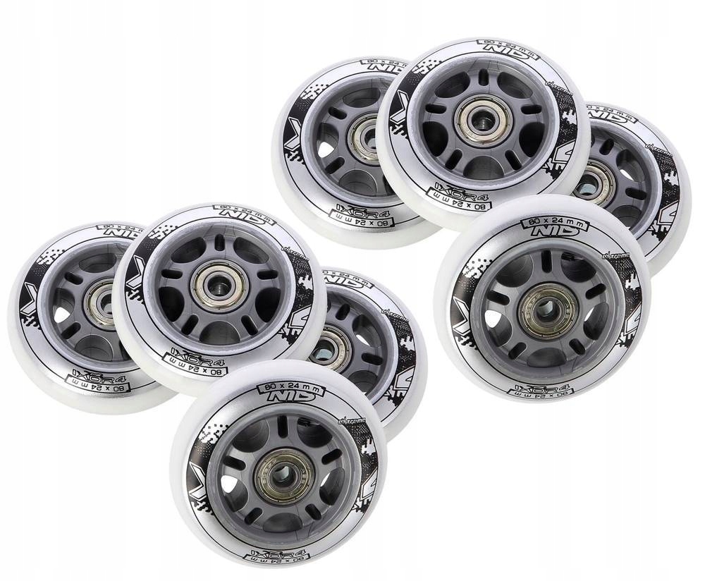 

Zestaw 8x Kółka 80 mm Łożyska Do Łyżworolek