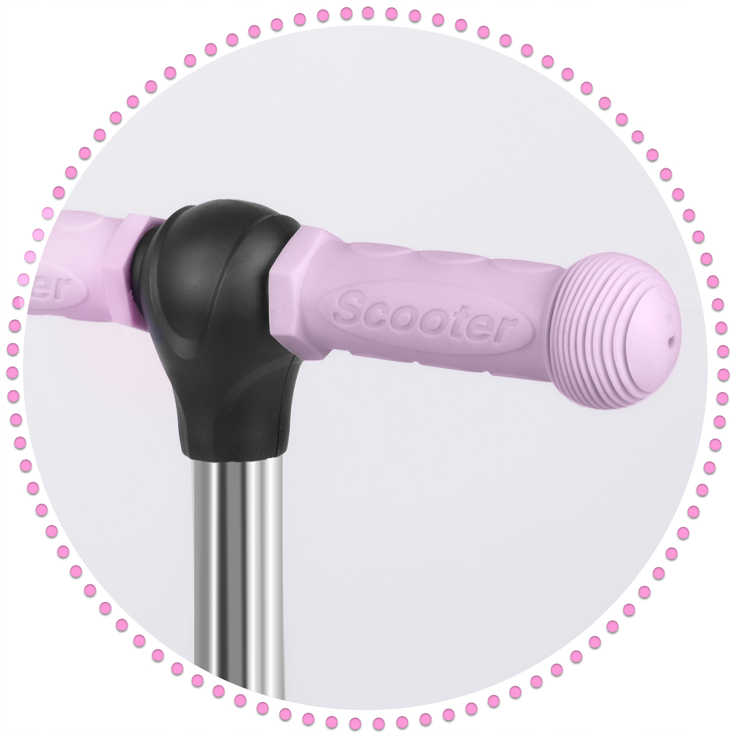 HULAJNOGA TRÓJKOŁOWA RICOKIDS CUBI - RÓŻOWA Długość podestu 55.5 cm