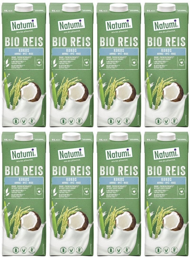 Natumi Napój Ryżowo Kokosowy Bez Dodatku Cukrów Bezglutenowy Bio 1L