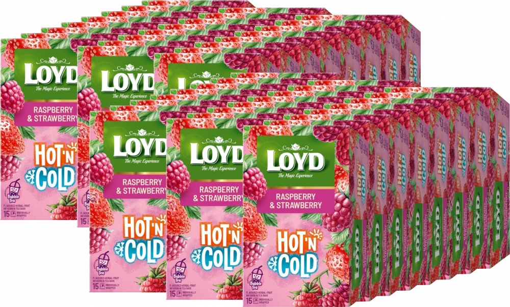 Ekspresowa Herbata Owocowa Loyd Na Zimno Malina Truskawka Hot Cold 30g x48