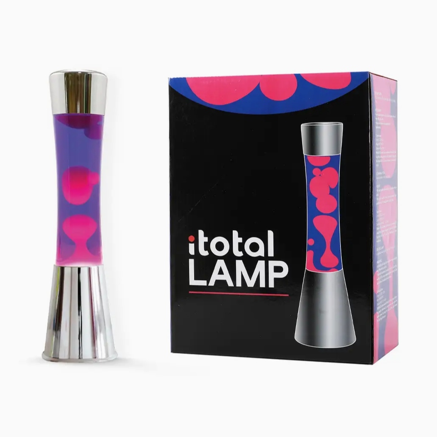 Lávová lampa magma Lava Lawa XL1772 Stříbrná Fialová magmatická 40 cm