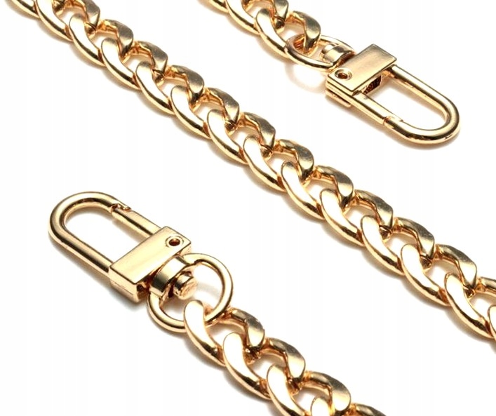 

Pasek do torebki torby łańcuch długi złoty metal