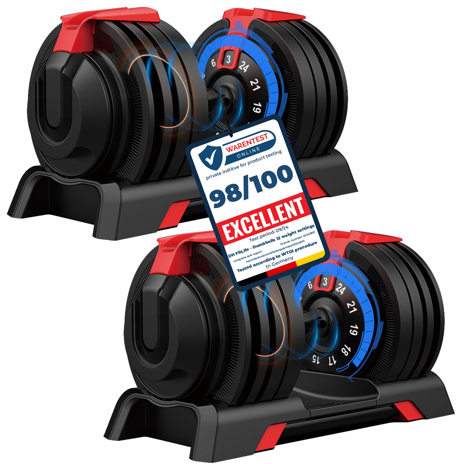 Dh FitLife (para) 3–24 kg, zmienne ciężary 12 w 1