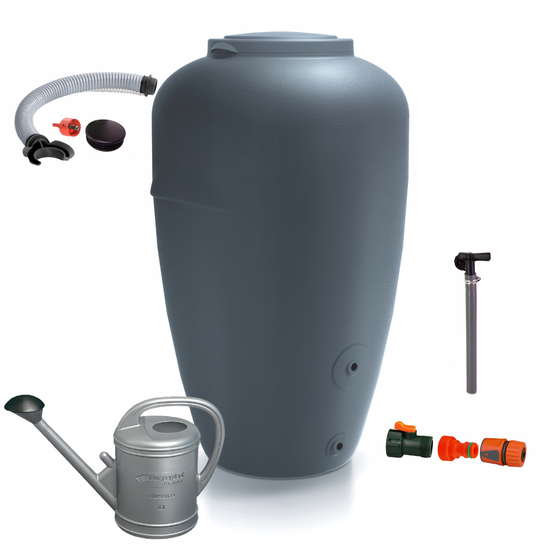 

Zbiornik Aquacan 440l przyłącza, konewka, zbieracz