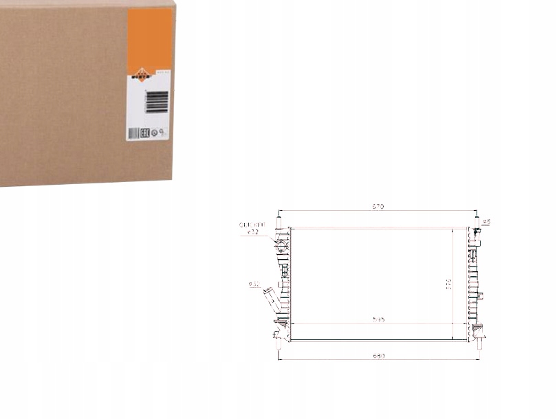 NRF53743 CHŁODNICA FORD FIESTA/FUSION 1,6TDCI 04-