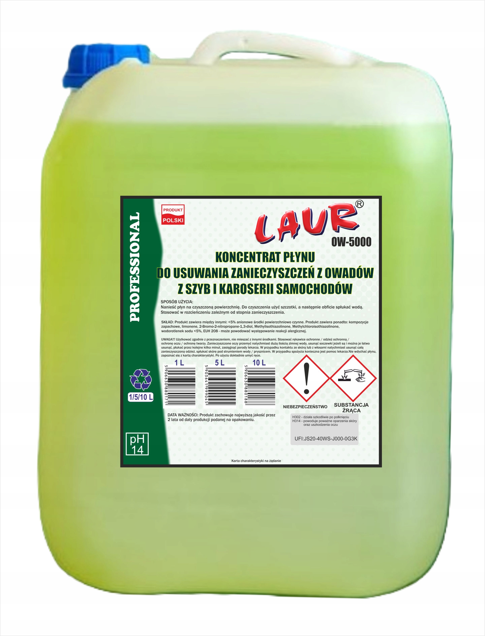 Koncentrát Tekutiny Na Odstraňování Hmyzu Ze Skel A Karoseri Samoch OP.10L OW-5000