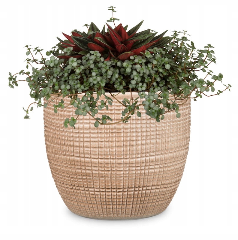 Karmelowa osłonka na doniczkę Scheurich śr. 13,7