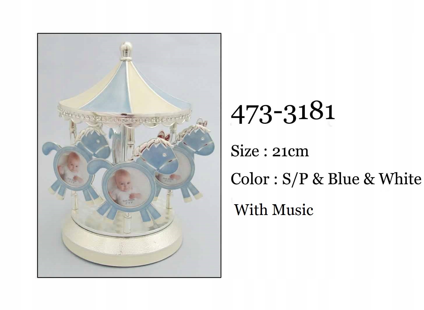 

Pozytywka karuzela z konikami 4 ramkami foto