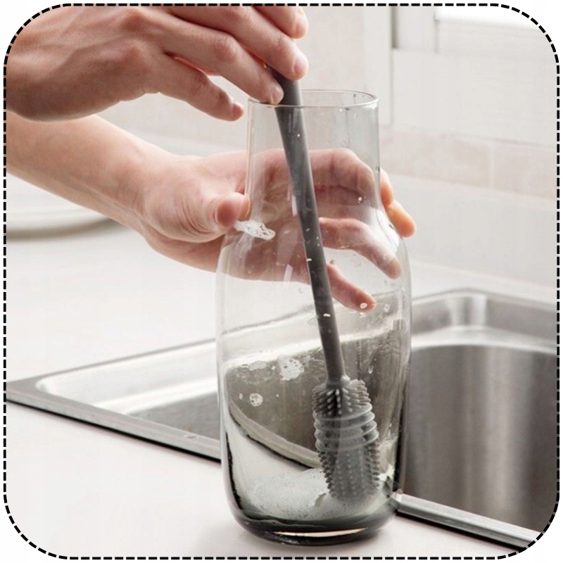 SZCZOTKA SILIKONOWA MYJKA DO MYCIA SZKLANEK BUTELEK PORCELANY DŁUGA Rodzaj szczotka