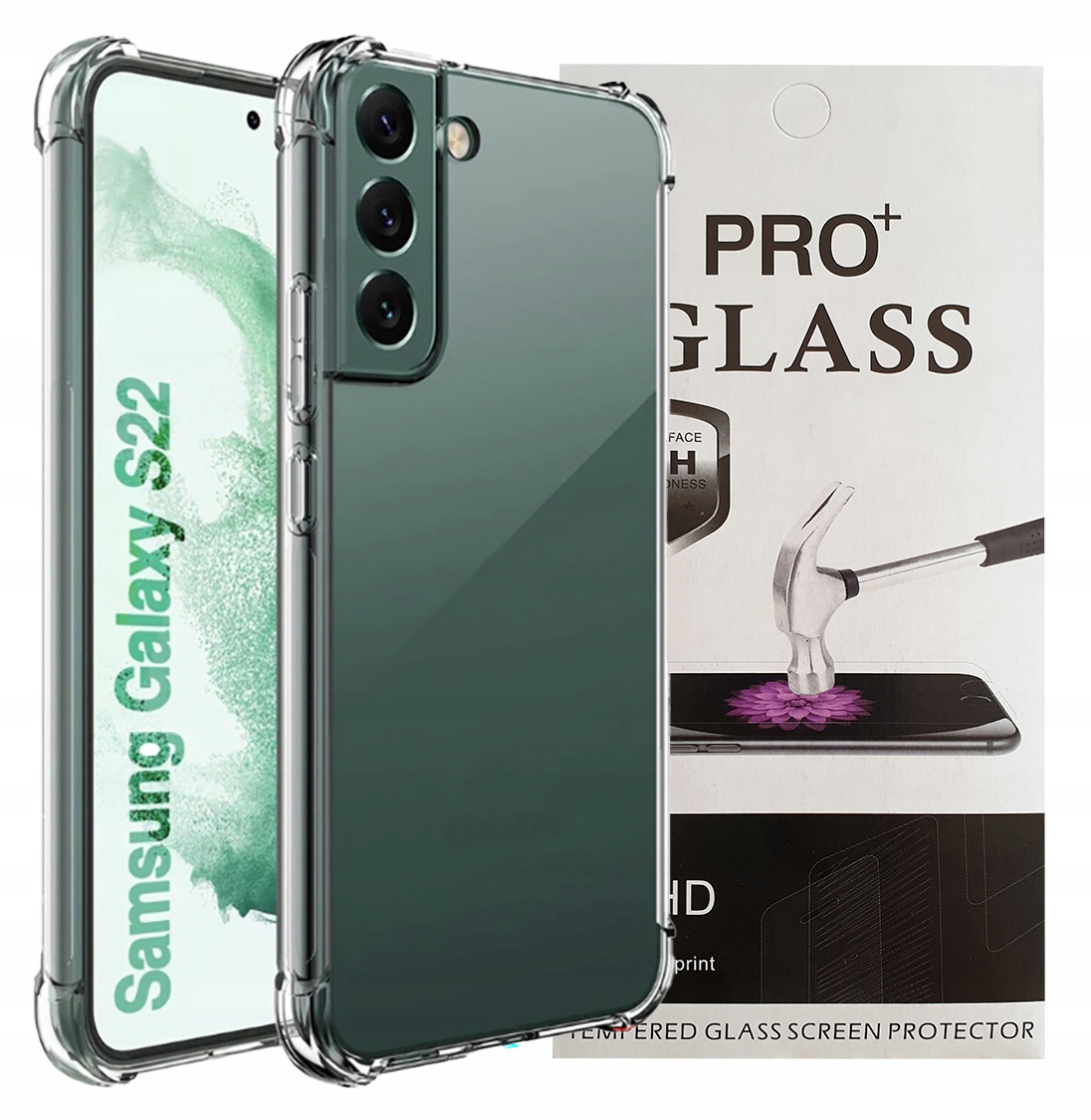 

Etui AirBag Anti- Shock Do Galaxy S22 Plus Szkło