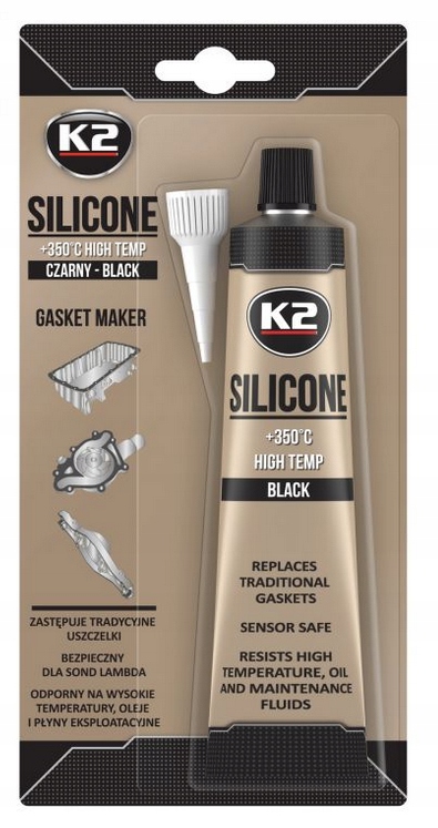 

K2 Silikon Czarny +350°C 85G