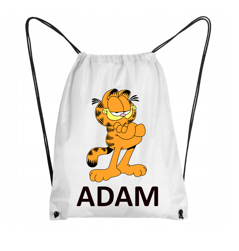 Garfield Kotek Kot WOREK SZKOLNY Na WF PLECAK+IMIĘ Stan opakowania oryginalne